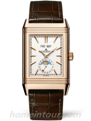 积家Q3912420男表Reverso翻转系列-黑色表带/表径49.4 x 29.9mm