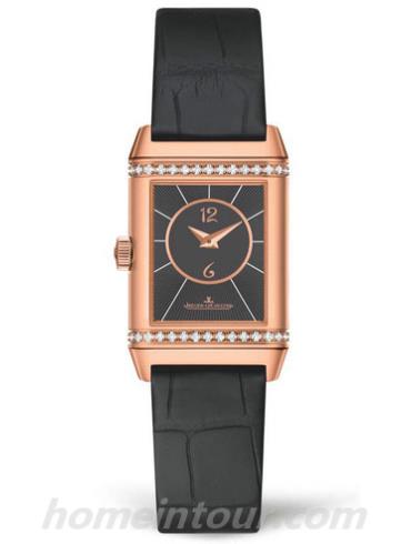 积家Q2662430男表Reverso翻转系列-黑色表带/表径34.2 X 21mm