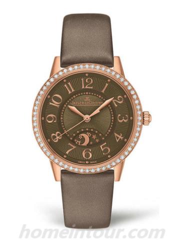 积家Q344242J女表约会系列-褐色表带/表径34mm