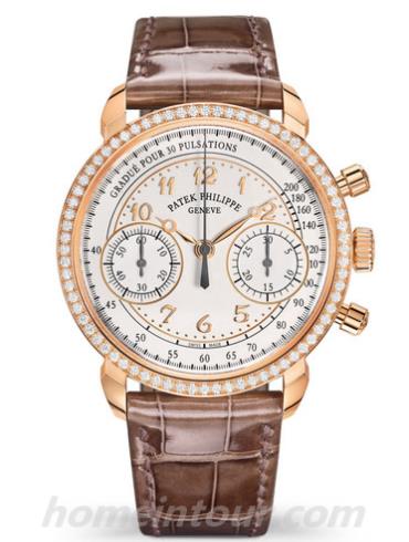 百达翡丽7150_250R-001男表复杂功能时计系列-棕色表带/表径38mm