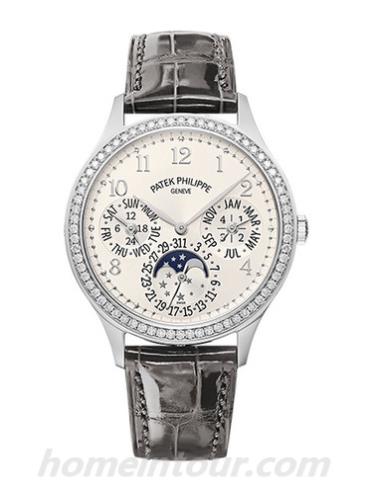 百达翡丽7140G-001女表复杂功能时计系列-闪亮灰表带/表径35.1mm