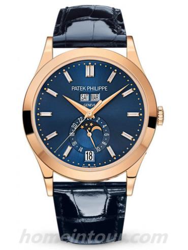 百达翡丽5396R-015男表复杂功能时计系列-蓝色表带/表径38.5mm