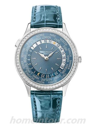 百达翡丽7130G-014女表复杂功能时计系列-蓝色表带/表径36mm