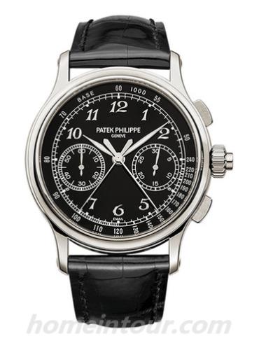 百达翡丽5370P-001男表超级复杂功能时计系列-黑色表带/表径41mm