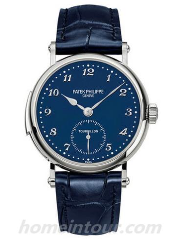 百达翡丽5539G-010男表超级复杂功能时计系列-深蓝色表带/表径37mm