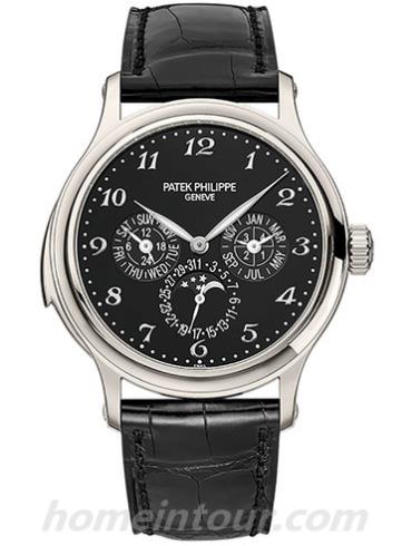 百达翡丽5374P-001男表超级复杂功能时计系列-黑色表带/表径39mm