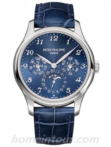 百达翡丽5327G-001男表超级复杂功能时计系列-蓝色表带/表径39mm