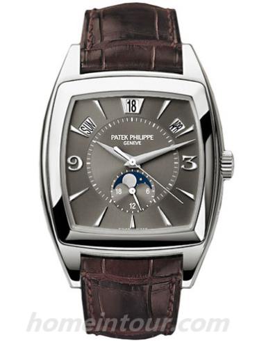 百达翡丽5135G-010男表复杂功能时计系列-棕色表带/表径38x51mm