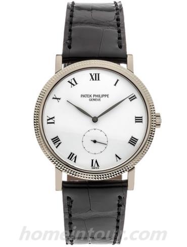 百达翡丽3919G-001男表Calatrava系列-黑色表带/表径33.5mm