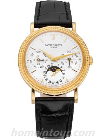 百达翡丽5039J-001男表超级复杂功能时计系列-黑色表带/表径35.2mm