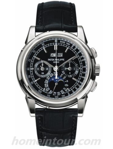 百达翡丽5970P-001男表超级复杂功能时计系列-黑色表带/表径40mm