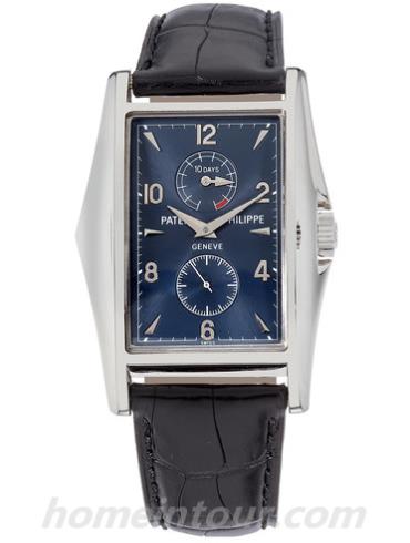 百达翡丽5100G-001男表复杂功能时计系列-黑色表带/表径29.6x51.7mm