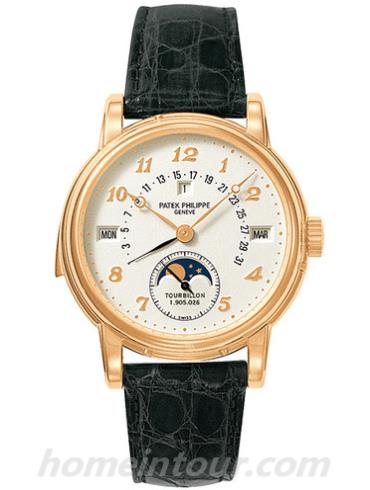 百达翡丽5016R-001男表超级复杂功能时计系列-黑色表带/表径36.8mm