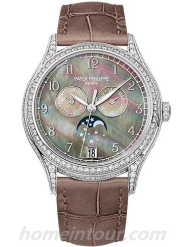 百达翡丽4948G-001女表复杂功能时计系列-棕色表带/表径38mm