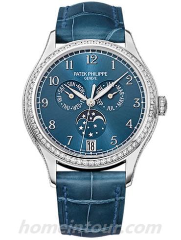 百达翡丽4947G-001女表复杂功能时计系列-蓝色表带/表径38mm