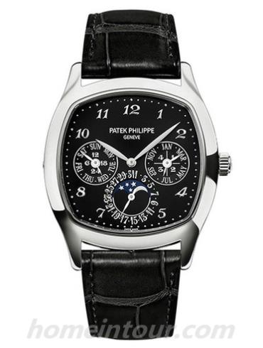 百达翡丽5940G-010男表超级复杂功能时计系列-黑色表带/表径37 × 44.6mm