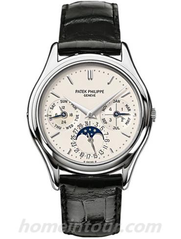 百达翡丽3940G-013男表超级复杂功能时计系列-黑色表带/表径36mm