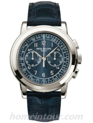 百达翡丽5070P男表复杂功能时计系列-蓝色表带/表径42mm