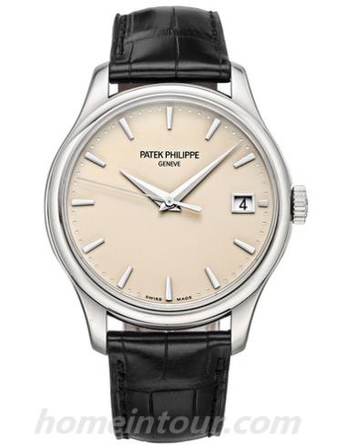 百达翡丽5227G-001男表Calatrava系列-黑色表带/表径39mm