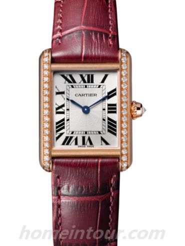 卡地亚WJTA0010女表坦克Tank系列-表带/表径29.5 x 22.0mm