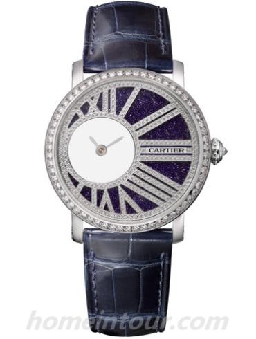卡地亚HPI01197男表Rotonde系列-紫色表带/表径35mm