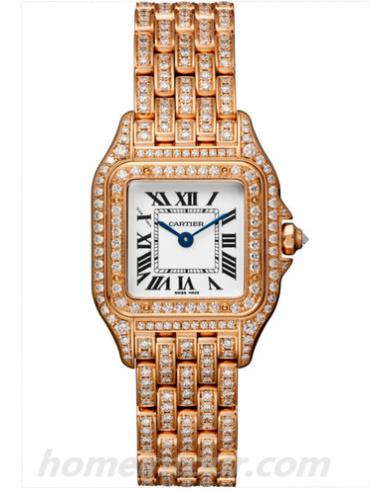 卡地亚HPI01131女表panthere猎豹系列-金色表带/表径30 x 22mm