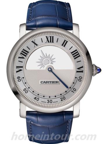 卡地亚WHRO0043男表Rotonde系列-蓝色表带/表径40mm