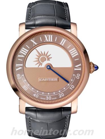 卡地亚WHRO0042男表Rotonde系列-黑色表带/表径40mm