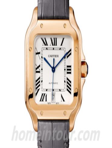 卡地亚WGSA0011男表山度士Santos系列-灰色表带/表径39.8mm