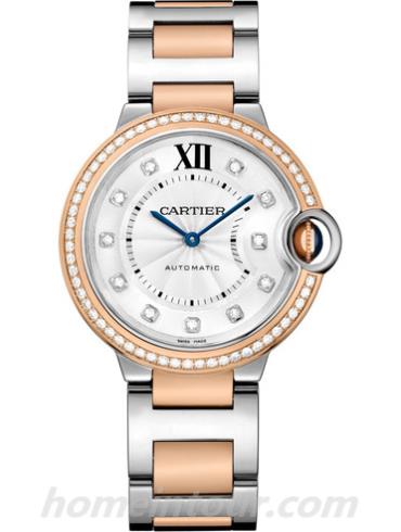 卡地亚W3BB0004女表蓝气球Ballon Blue系列-间金色表带/表径36mm