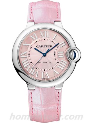 卡地亚WSBB0007女表蓝气球Ballon Blue系列-粉色表带/表径36mm