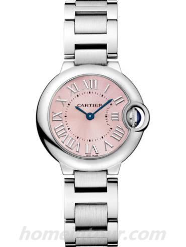 卡地亚W6920038女表蓝气球Ballon Blue系列-银色表带/表径28mm