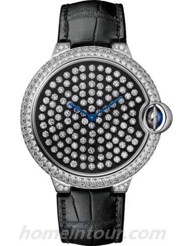 卡地亚HPI01062男表蓝气球Ballon Blue系列-黑色表带/表径42mm