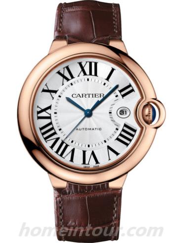 卡地亚WGBB0017男表蓝气球Ballon Blue系列-棕色表带/表径42.1mm