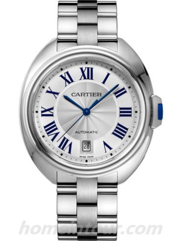 卡地亚WSCL0007男表Clé de Cartier系列-银色表带/表径40mm