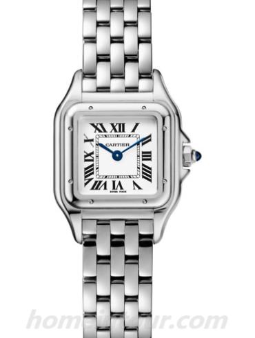 卡地亚WSPN0006女表panthere猎豹系列-银色表带/表径22×30mm