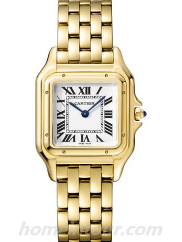 卡地亚WGPN0009女表panthere猎豹系列-金色表带/表径27 x 37mm