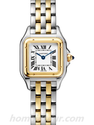 卡地亚W2PN0006女表panthere猎豹系列-间金色表带/表径22×30mm