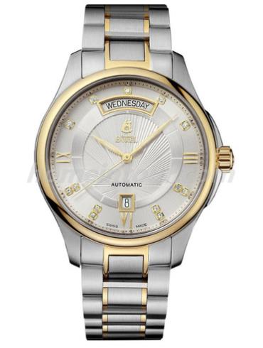 依波路GB7350W-2599男表布拉克系列-间金色表带/表径40mm