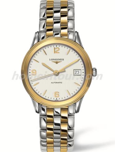 浪琴L4.774.3.76.7男表军旗系列-间金色表带/表径36mm