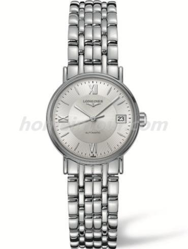 浪琴L4.321.4.75.6女表瑰丽系列-银色表带/表径25.5mm