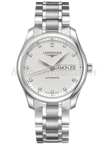 浪琴L2.755.4.77.6男表名匠系列-银色表带/表径38.5mm