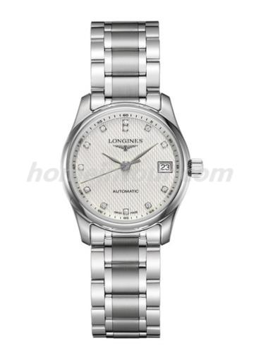 浪琴L2.257.4.77.6女表名匠系列-银色表带/表径29mm