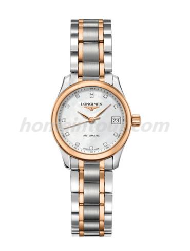 浪琴L2.128.5.89.7女表名匠系列-间金色表带/表径25.5mm