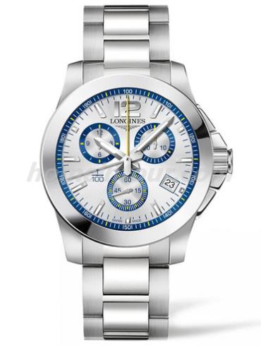 浪琴L3.700.4.78.6男表康卡斯系列-银色表带/表径41mm