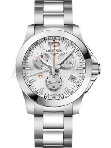 浪琴L3.701.4.76.6男表康卡斯系列-银色表带/表径41mm