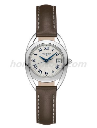 浪琴L6.136.4.71.2女表骑仕系列-棕色表带/表径26mm