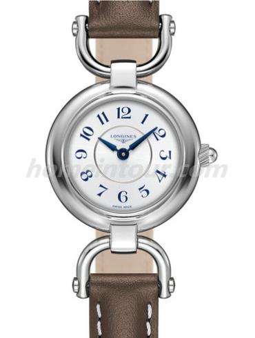 浪琴L6.129.4.73.2女表骑仕系列-棕色表带/表径23.5mm