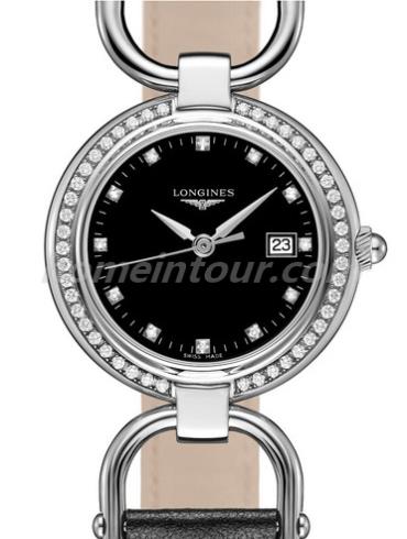 浪琴L6.131.0.57.0女表骑仕系列-黑色表带/表径26.5mm