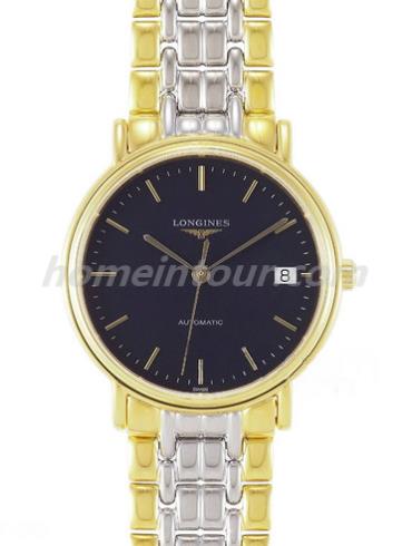 浪琴L4.821.2.52.7男表瑰丽系列-间金色表带/表径34.5mm